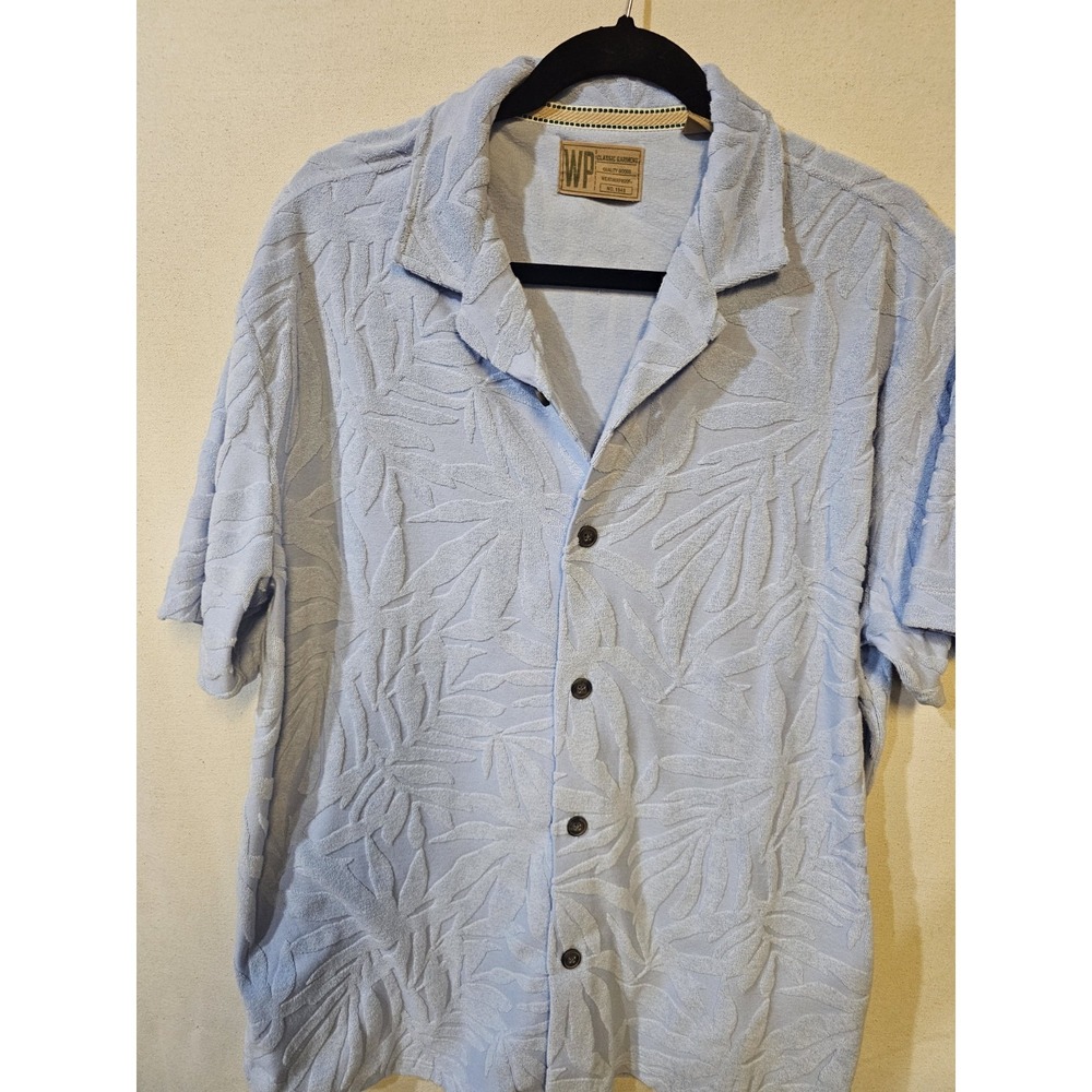 WP Weatherproof Men's Terry Shirt Size XL Blue  Vacation, Poolside